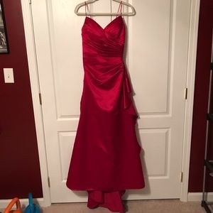 Bill Levkoff bridesmaid dress style 910 Euro red